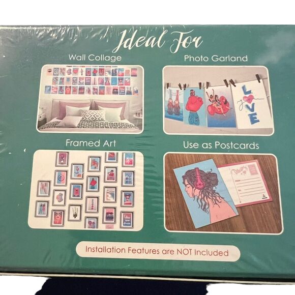 Wall Collage Kit Aesthetic Pictures 60 Piece Set Set 4x6 Pink & Blue Dreams Col. - Picture 9 of 9